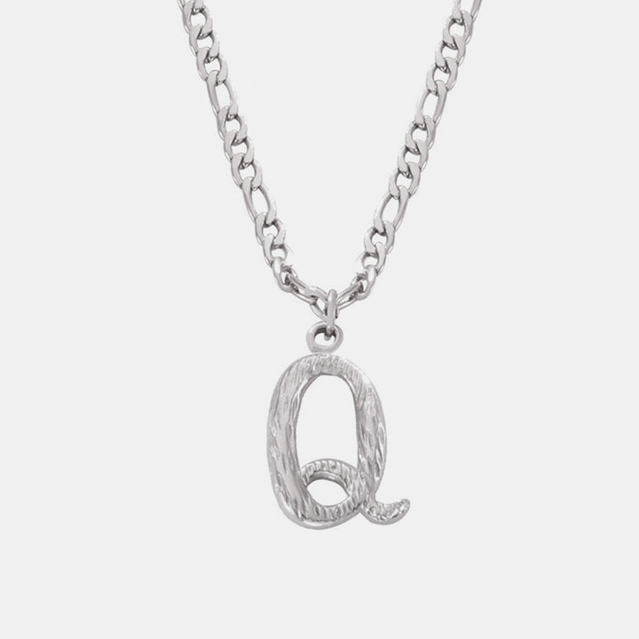 Personalized Titanium Steel Letter Pendant Necklace