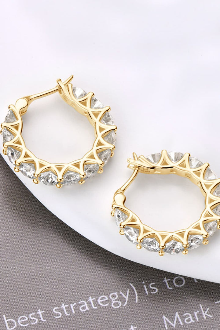 7.2 Carat Moissanite 925 Sterling Silver Earrings for Elegance