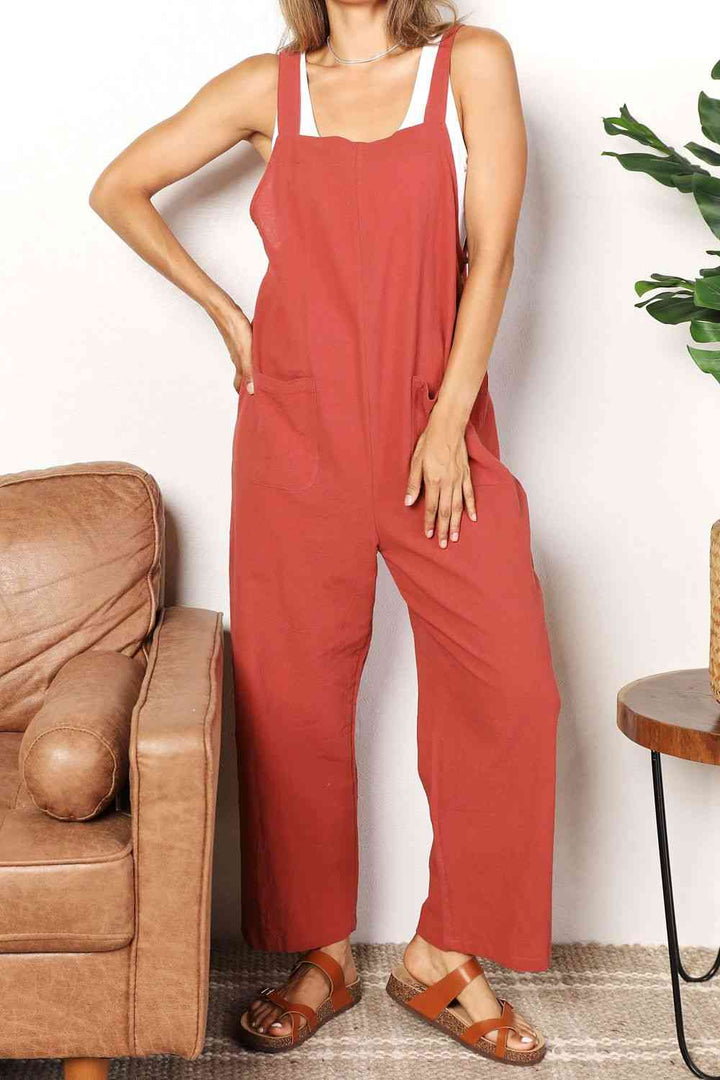 Stylish Utility Wide Leg Overalls with Front Pockets Online