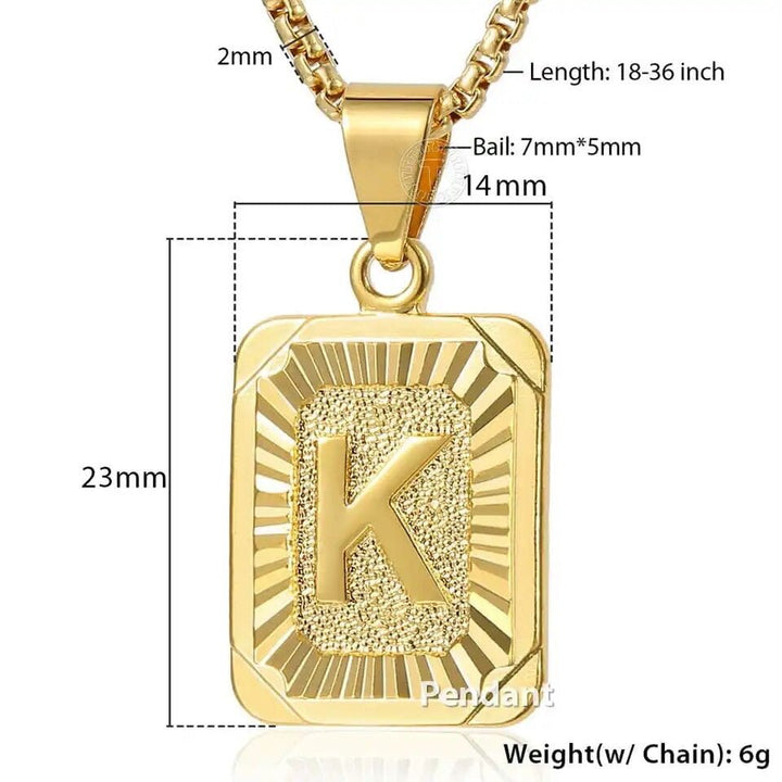 Dual Charm Initial & Heart Necklace Set - Gold-Toned Stainless Steel