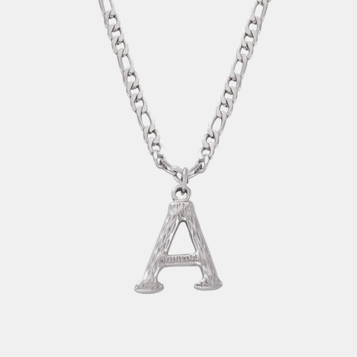 Customizable Titanium Steel Letter Pendant Necklace