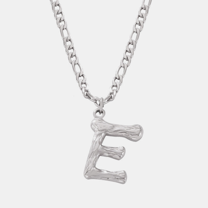 Customizable Titanium Steel Letter Pendant Necklace