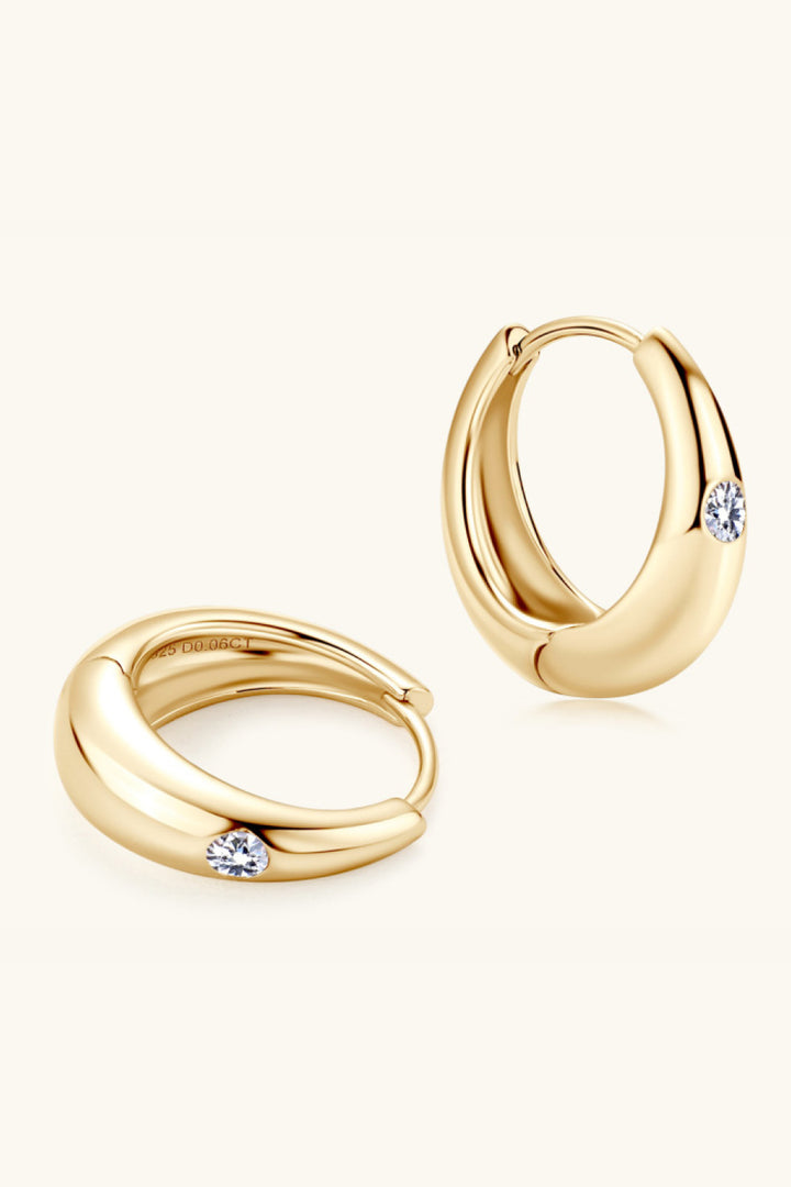 Moissanite 925 Sterling Silver Earrings for Elegant Style