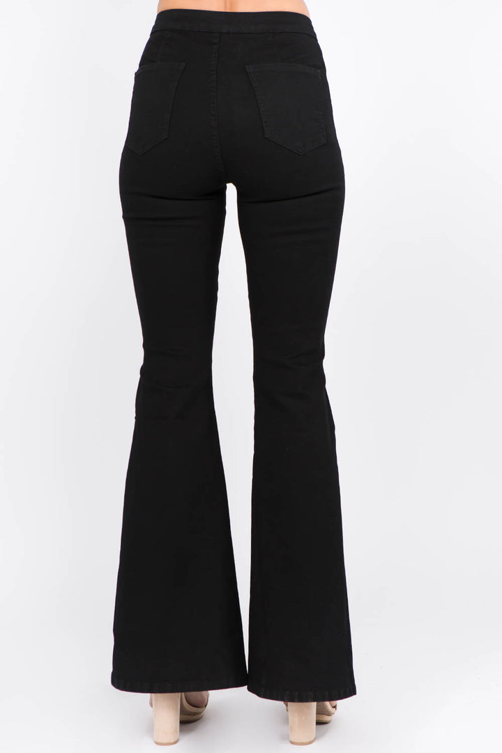 Flare Jeans With Edgy Side Slits By American Bazi