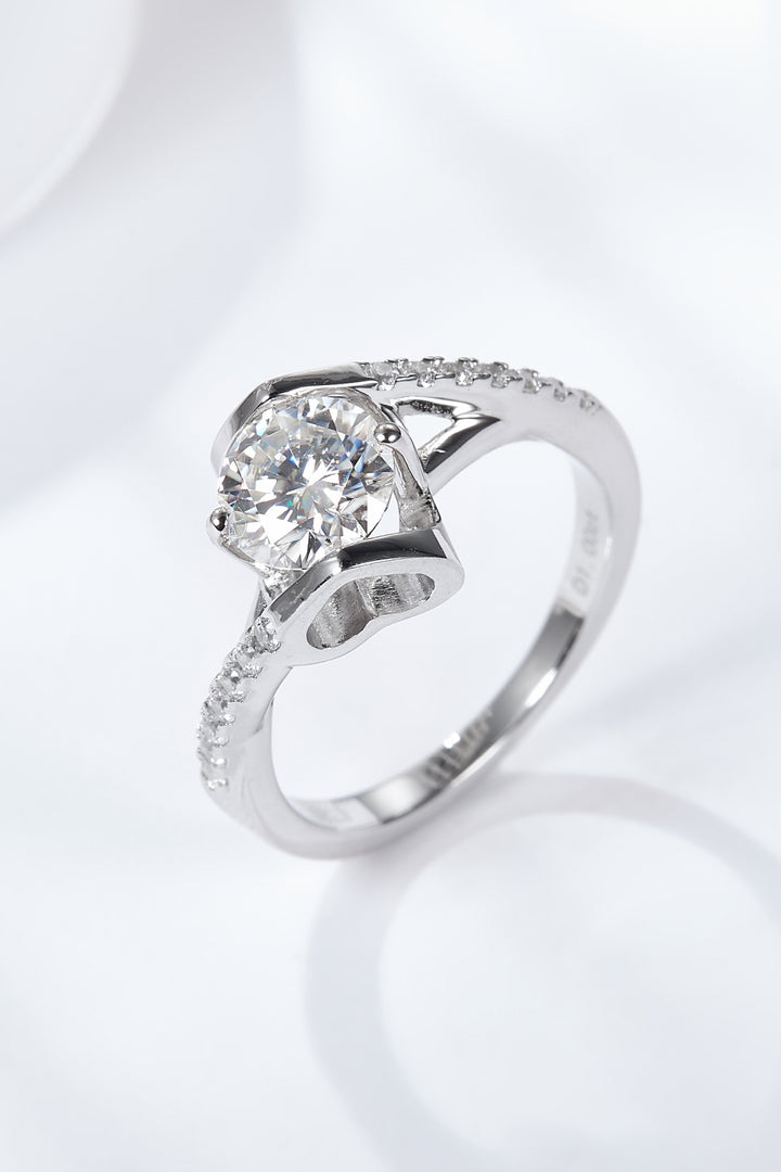 Limitless Love Platinum-Plated Moissanite Ring for Elegance