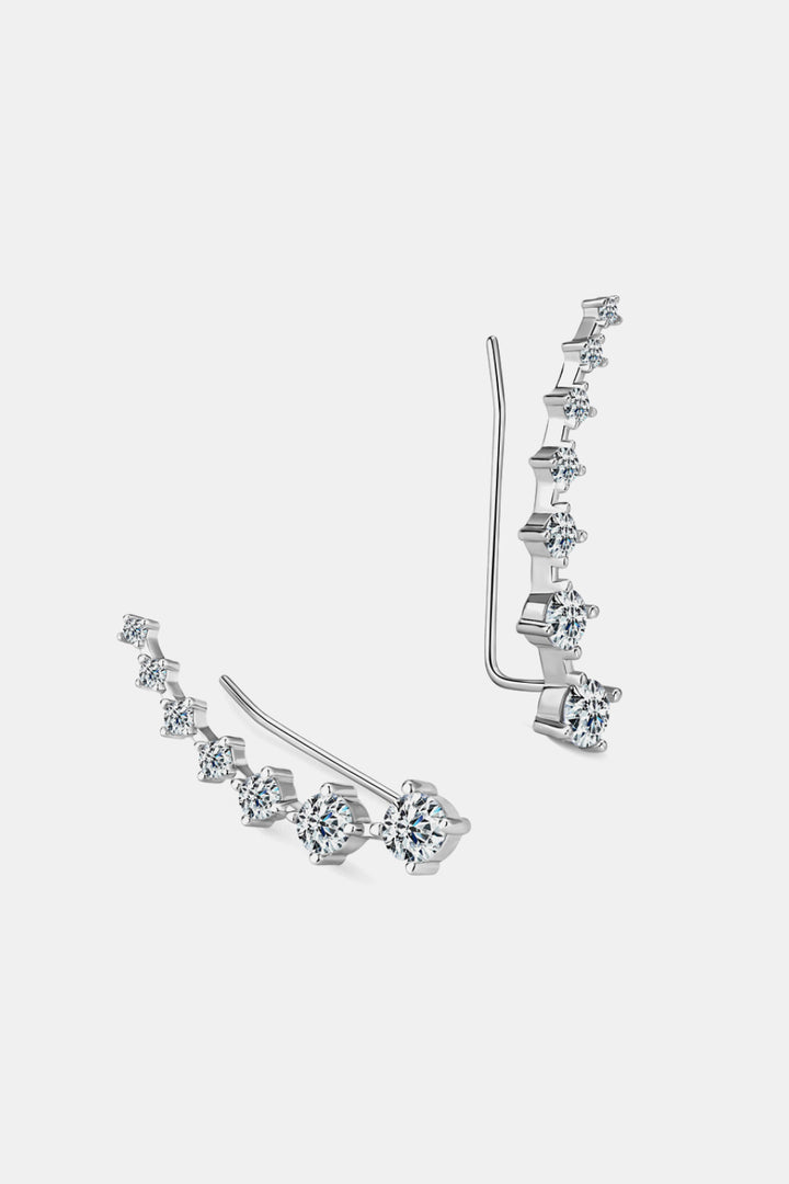 1.9 Carat Moissanite 925 Sterling Silver Earrings Set