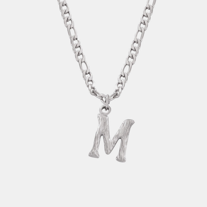 Personalized Titanium Steel Letter Pendant Necklace