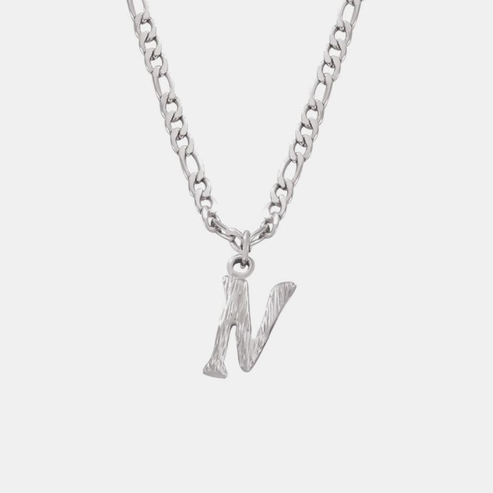 Personalized Titanium Steel Letter Pendant Necklace