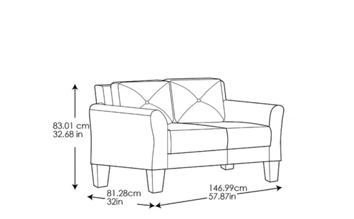 Flared Arm Sofa