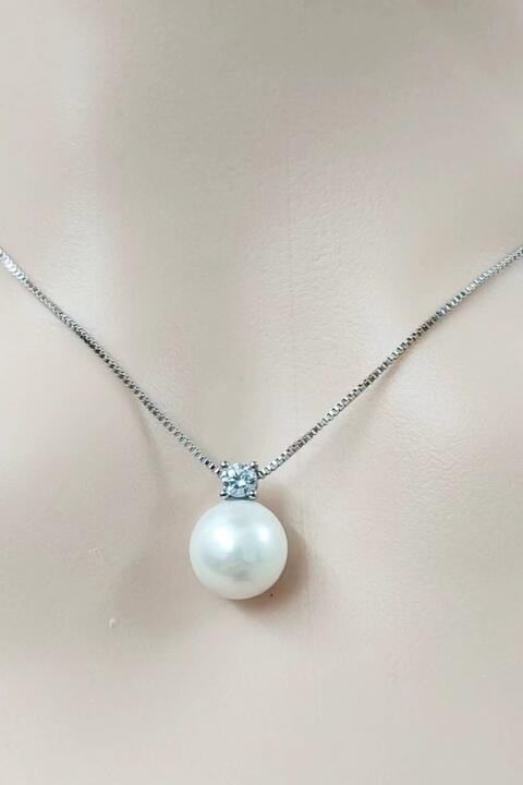 Elegant Freshwater Pearl 925 Sterling Silver Necklace