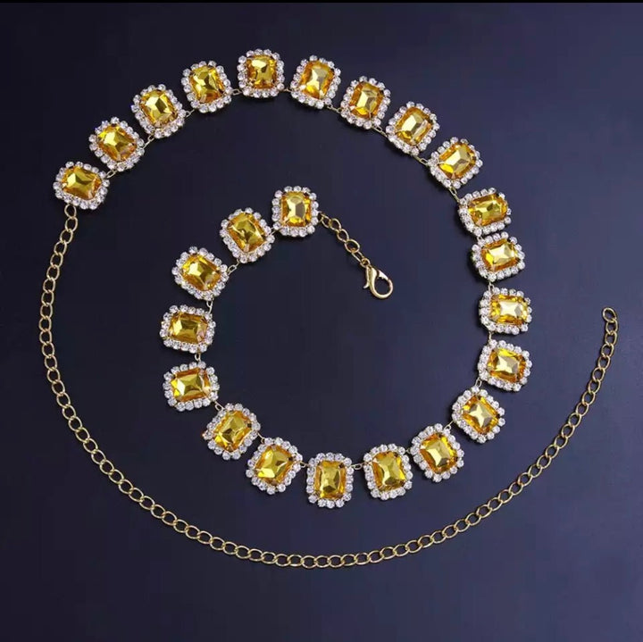 Gold Crystal Rhinestone Choker