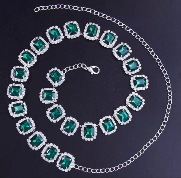 Gold Crystal Rhinestone Choker