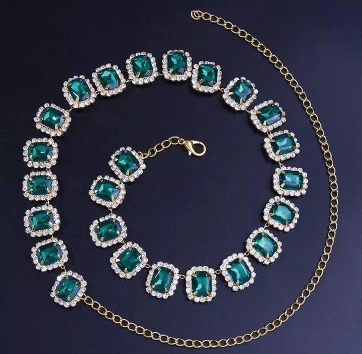 Gold Crystal Rhinestone Choker