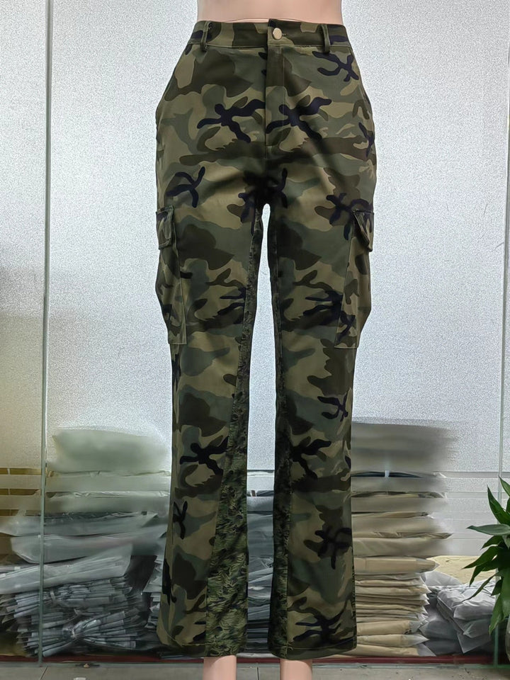 Camo Adventure Utility Trousers for Stylish Outdoor Fun