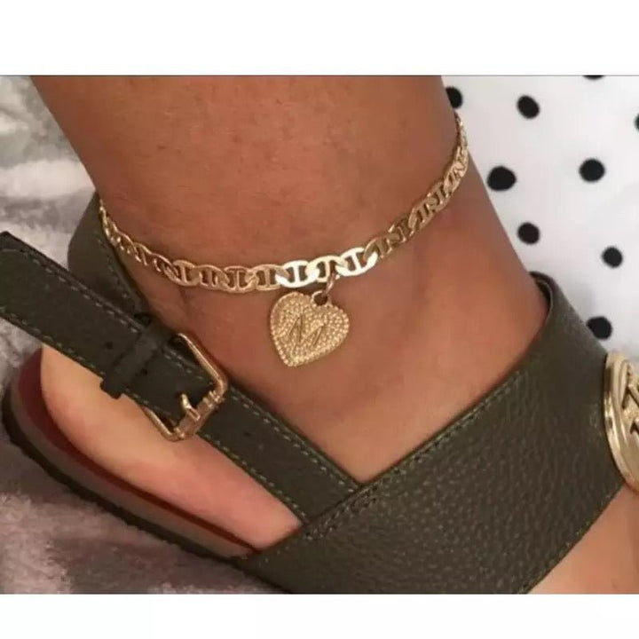 Initial Anklets Gold Plated