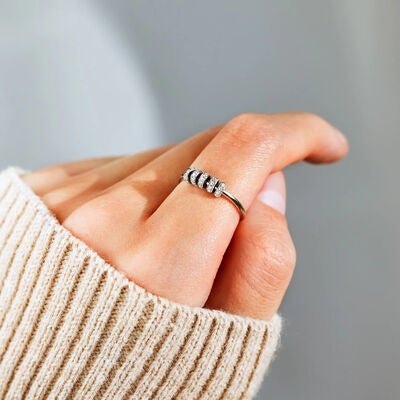 Inlaid Zircon 925 Sterling Silver Ring for Elegant Style
