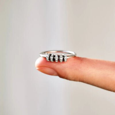 Inlaid Zircon 925 Sterling Silver Ring for Elegant Style