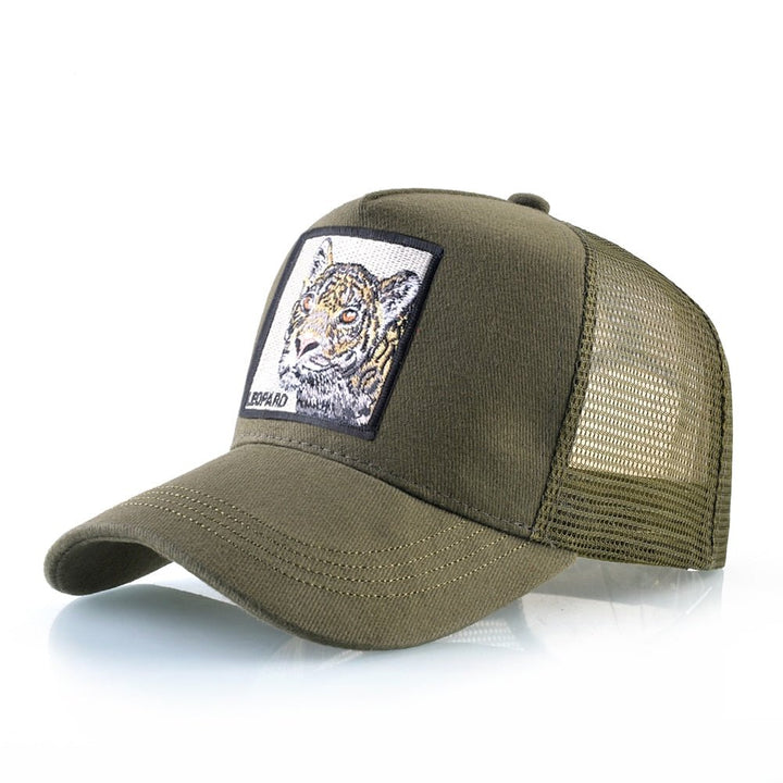Animal Print Snapback Trucker Hat for All Genders Fashion