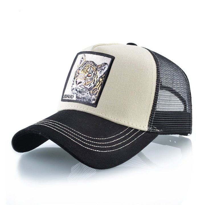 Animal Print Snapback Trucker Hat for All Genders Fashion