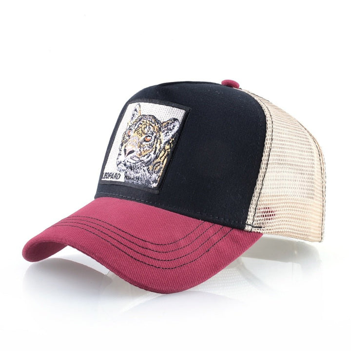 Animal Print Snapback Trucker Hat for All Genders Fashion