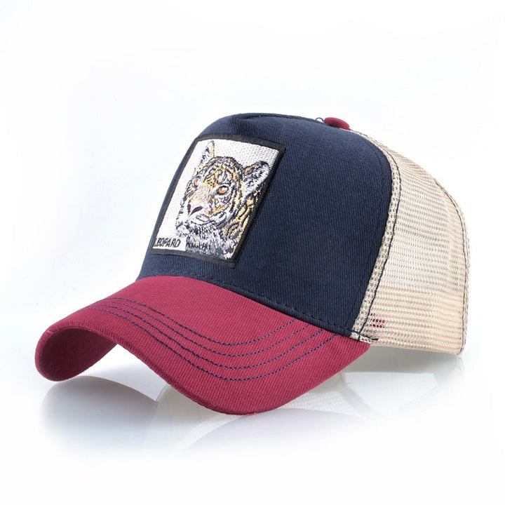Animal Print Snapback Trucker Hat for All Genders Fashion