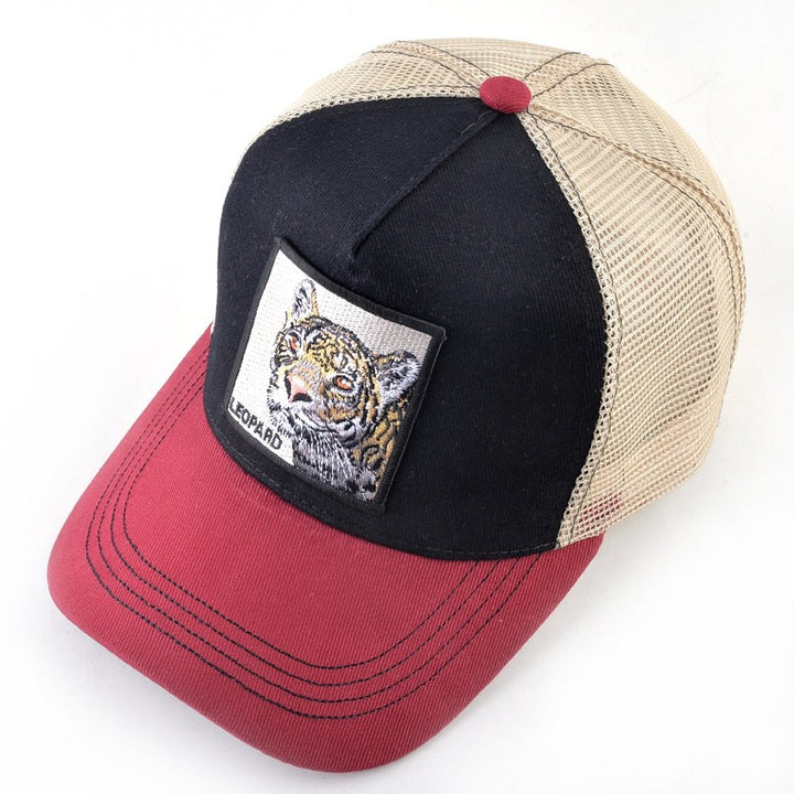 Animal Print Snapback Trucker Hat for All Genders Fashion
