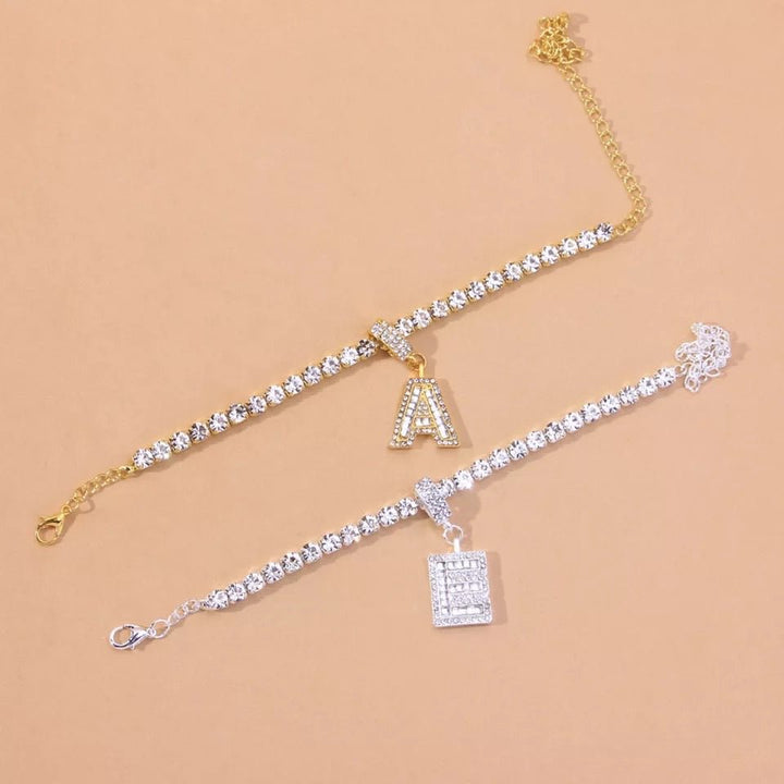 Letter Anklet Stainless Steel for Women