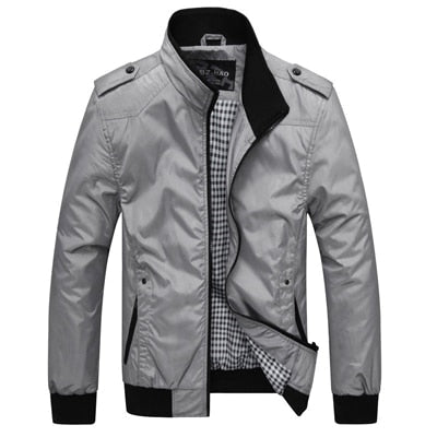 Men's Trendy Slim Fit Bomber Jacket for Transitional Seasons