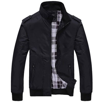 Men's Trendy Slim Fit Bomber Jacket for Transitional Seasons