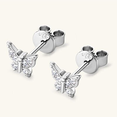 Moissanite 925 Sterling Silver Butterfly Stud Earrings for You
