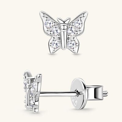 Moissanite 925 Sterling Silver Butterfly Stud Earrings for You