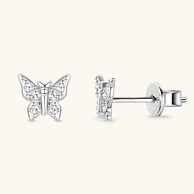 Moissanite 925 Sterling Silver Butterfly Stud Earrings for You