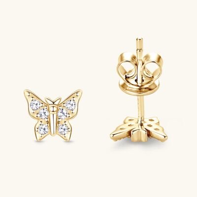 Moissanite 925 Sterling Silver Butterfly Stud Earrings for You