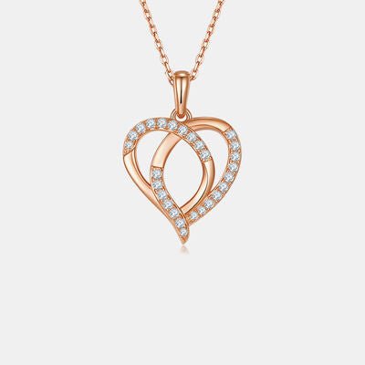 Moissanite 925 Sterling Silver Heart Shape Necklace Gift