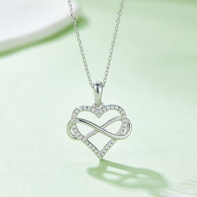 Moissanite 925 Sterling Silver Heart Shape Necklace Elegance