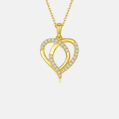 Moissanite 925 Sterling Silver Heart Shape Necklace Gift