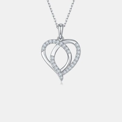 Moissanite 925 Sterling Silver Heart Shape Necklace Gift