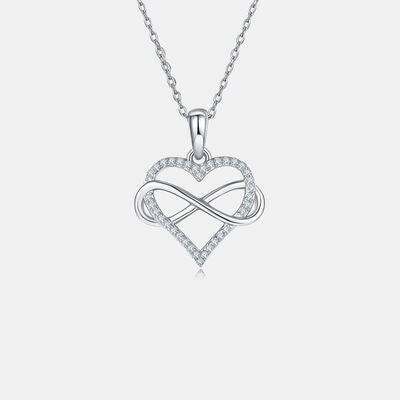 Moissanite 925 Sterling Silver Heart Shape Necklace Elegance