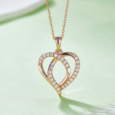 Moissanite 925 Sterling Silver Heart Shape Necklace Gift