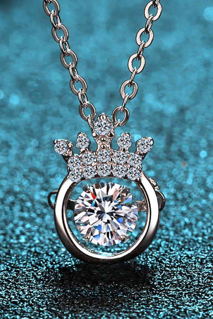 Moissanite 925 Sterling Silver Necklace with Brilliant Stones
