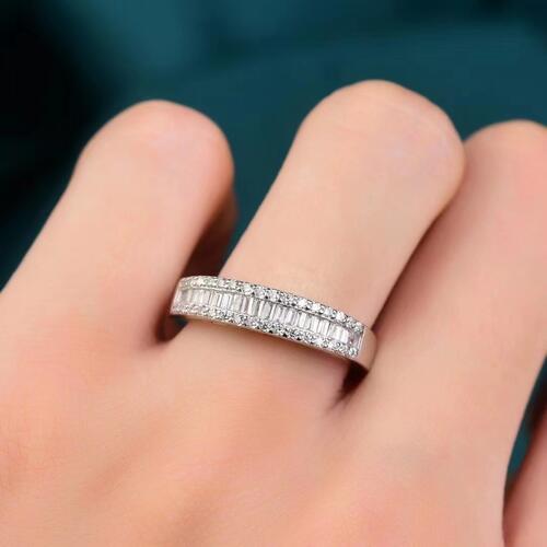 Moissanite 925 Sterling Silver Ring for Elegant Style
