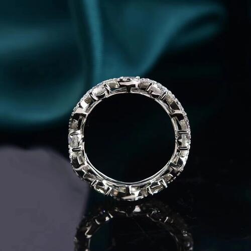 Stunning Moissanite 925 Sterling Silver Ring for Elegance