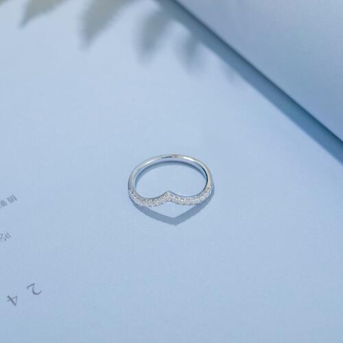 Moissanite 925 Sterling Silver Ring with Brilliant Stone