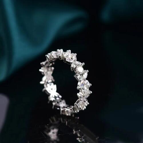 Moissanite 925 Sterling Silver Ring for Elegant Style