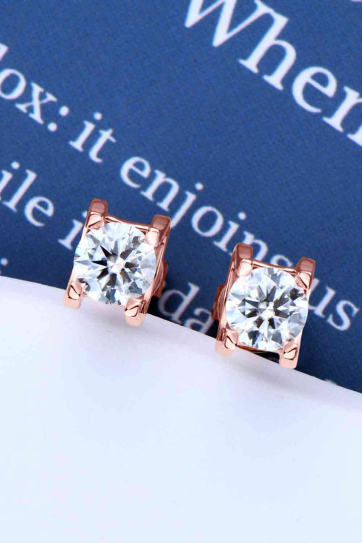 Moissanite 925 Sterling Silver Stud Earrings for Elegance