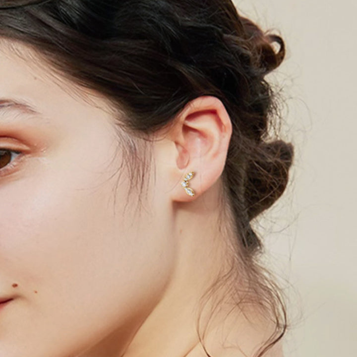 Moissanite 925 Sterling Silver Stud Earrings for Elegance