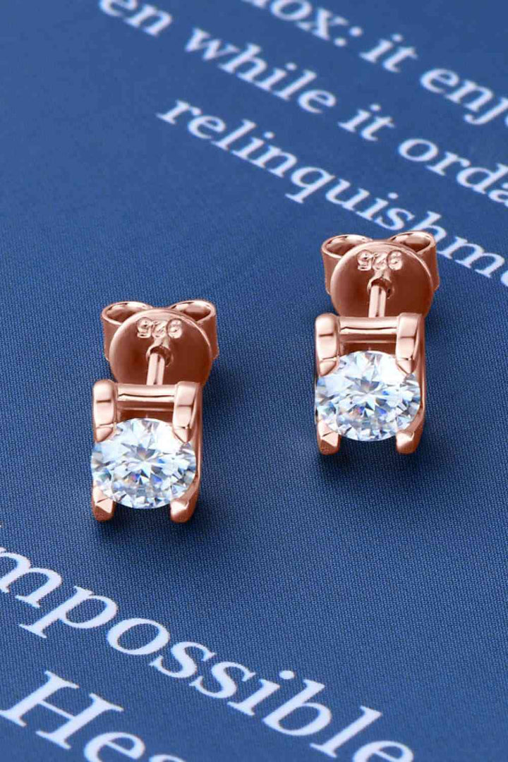 Moissanite 925 Sterling Silver Stud Earrings for Elegance
