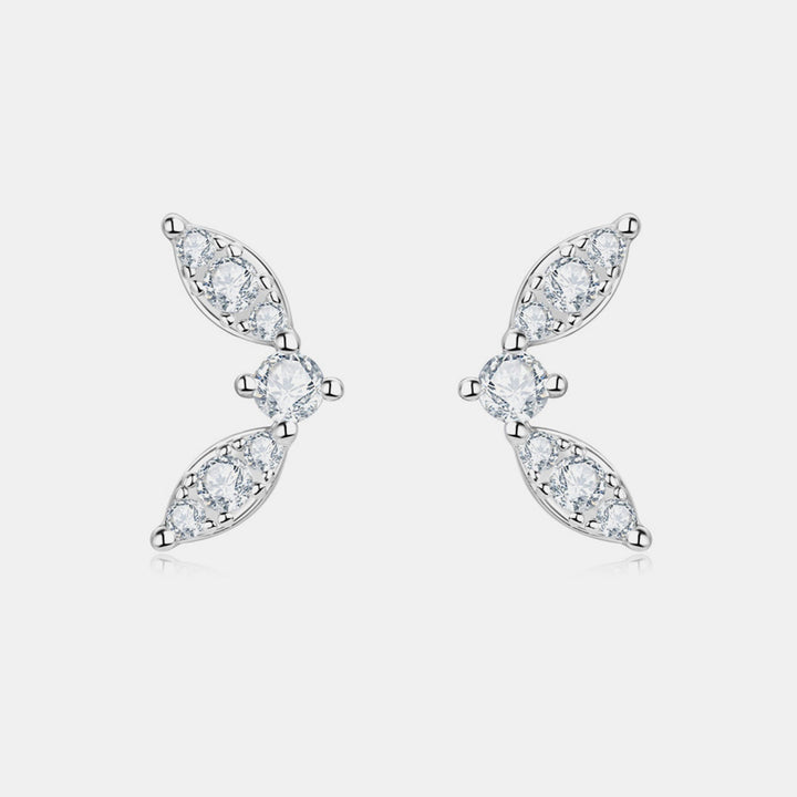 Moissanite 925 Sterling Silver Stud Earrings for Elegance