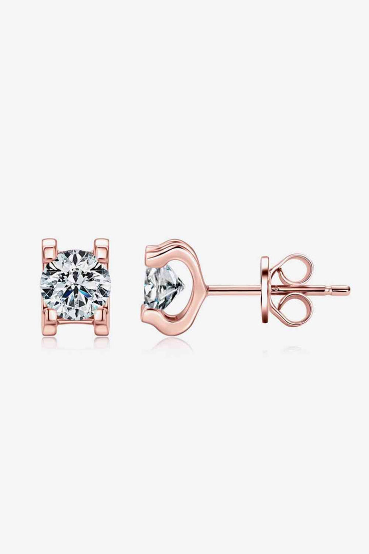 Moissanite 925 Sterling Silver Stud Earrings for Elegance