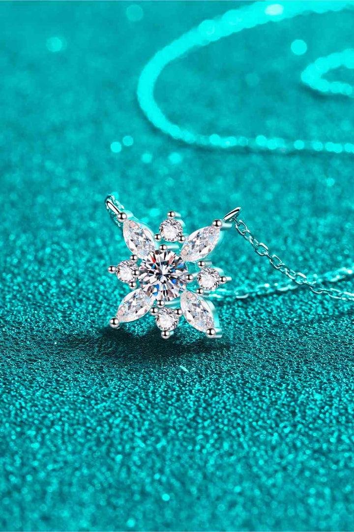 Moissanite Rhodium-Plated Necklace for Elegant Style